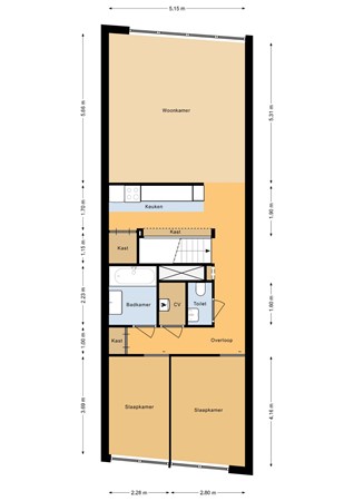 Floorplan - Koetsierbaan 397, 1315 SX Almere